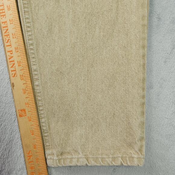 Vintage Levis 550 Orange Tab Jeans Mens 35x32* Relaxed Fit Tapered 90s USA Tan - Picture 15 of 16